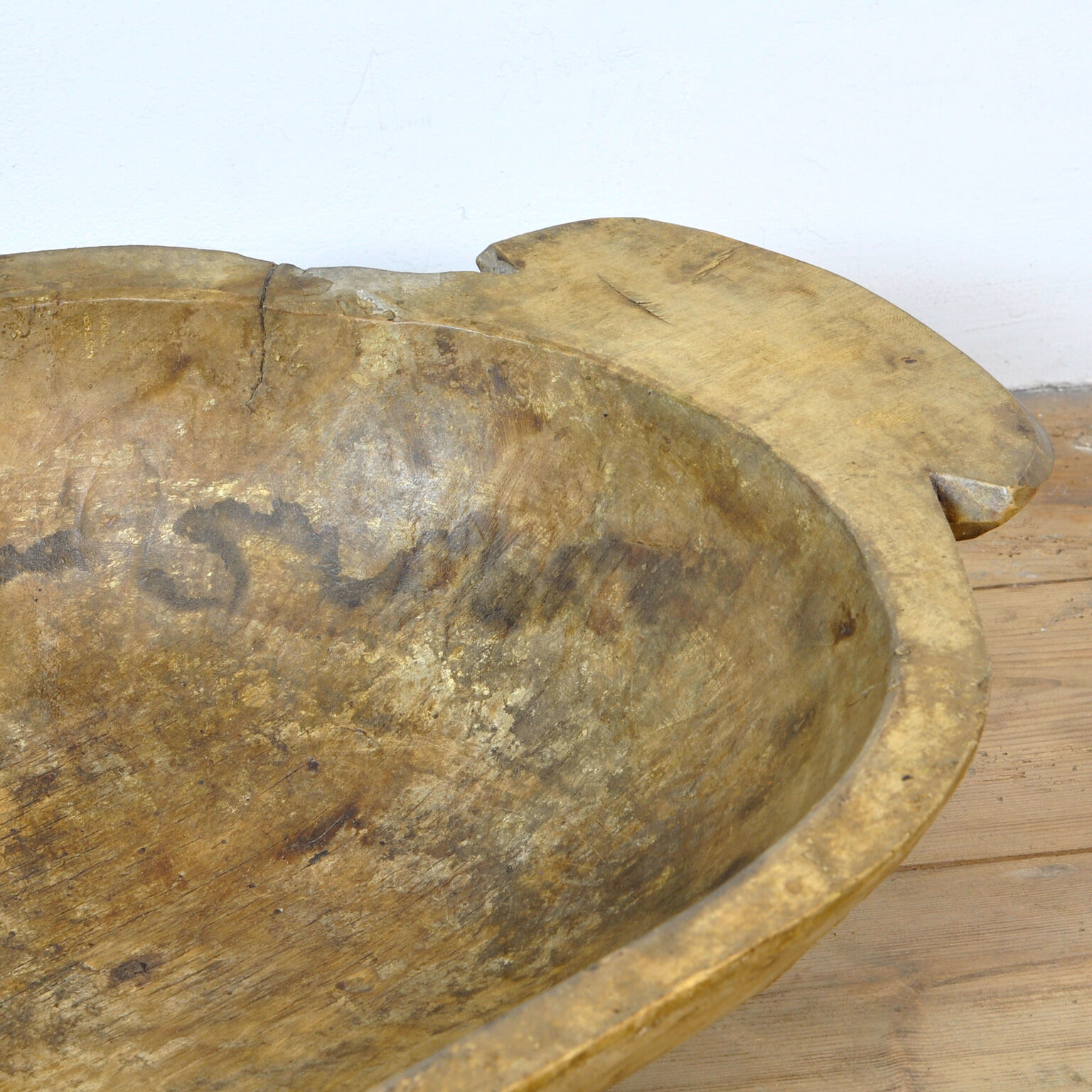 Handmade Wooden Dough Bowl, Early 1900s