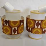 Pair of vintage 1970s chandeliers/pendant lights