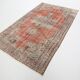 Tapis Vintage Corail Médaillon Patiné Chic, 143x235 cm