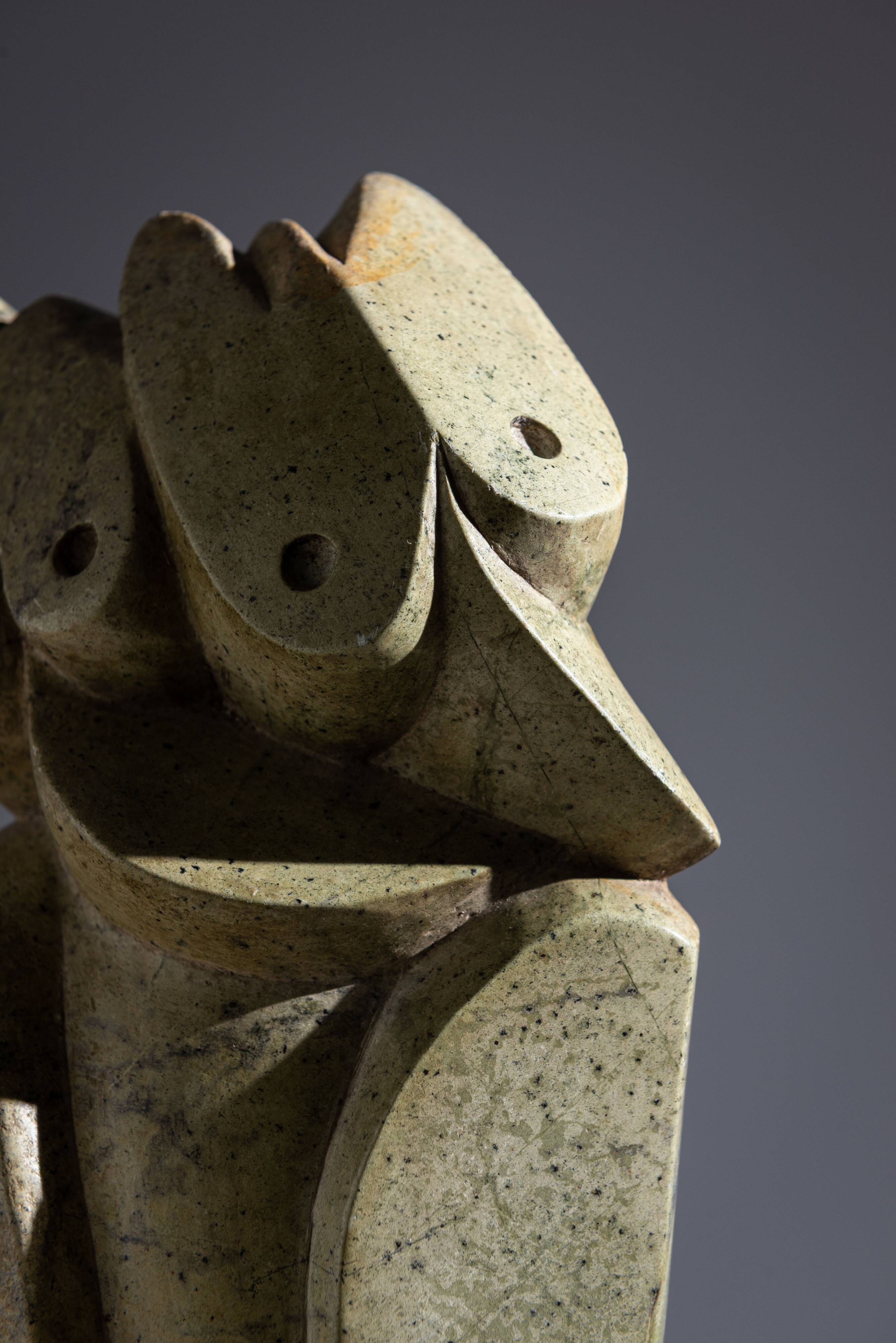 Abstract soapstone bird sculpture