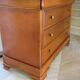 Cherry wood ogee chest of drawers - 4 drawers - 80s - long chest of drawers - Louis Philippe style