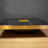 Mirror coffee table "Shilling" by Giovanni Ausenda & Guido Baldi Grossi, Italy 1970