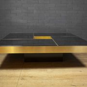 Mirror coffee table "Shilling" by Giovanni Ausenda & Guido Baldi Grossi, Italy 1970