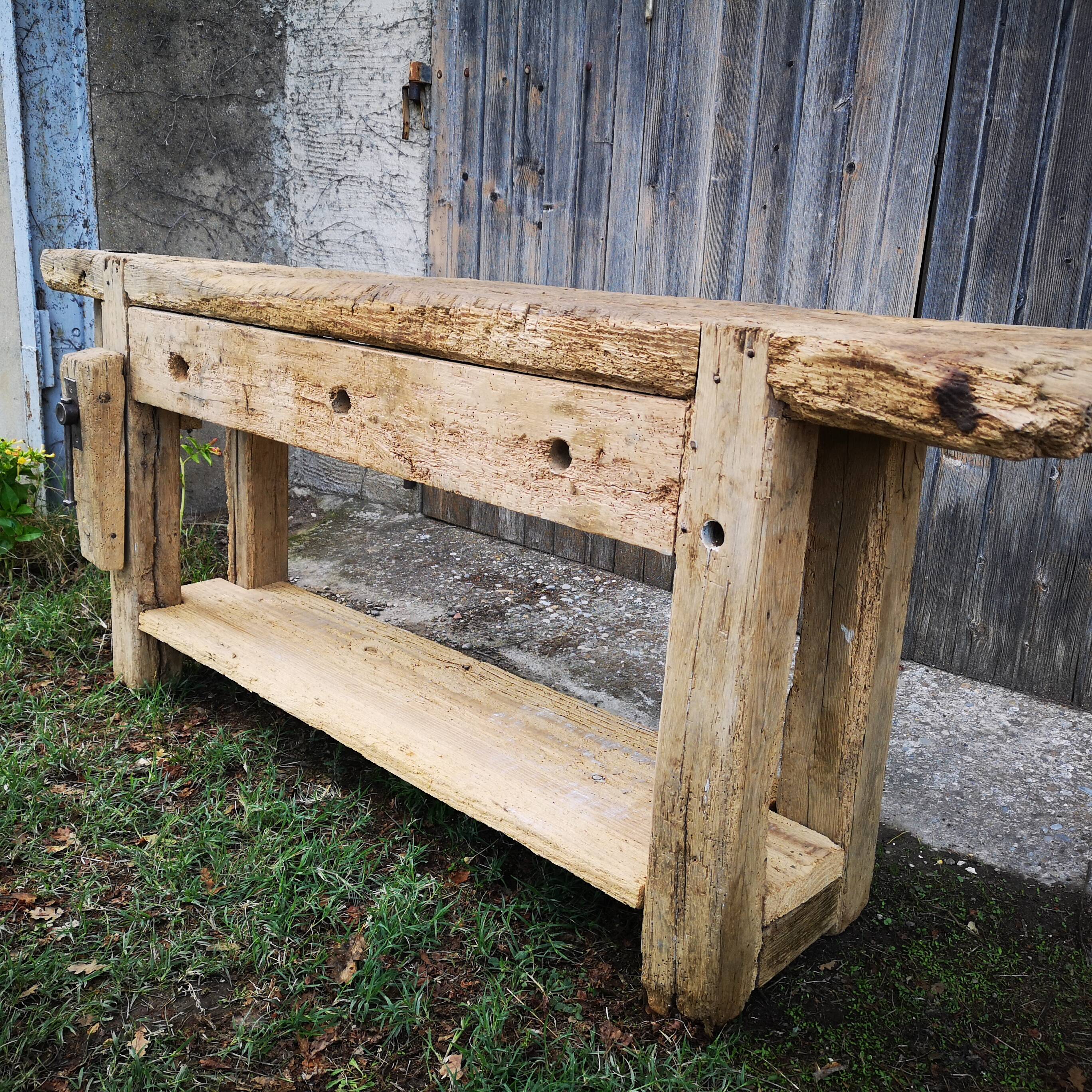Small old carpenter's workbench