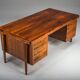 Danish modern executive desk by Ib Kofod Larsen for Faarup Møbelfabrik, 1960