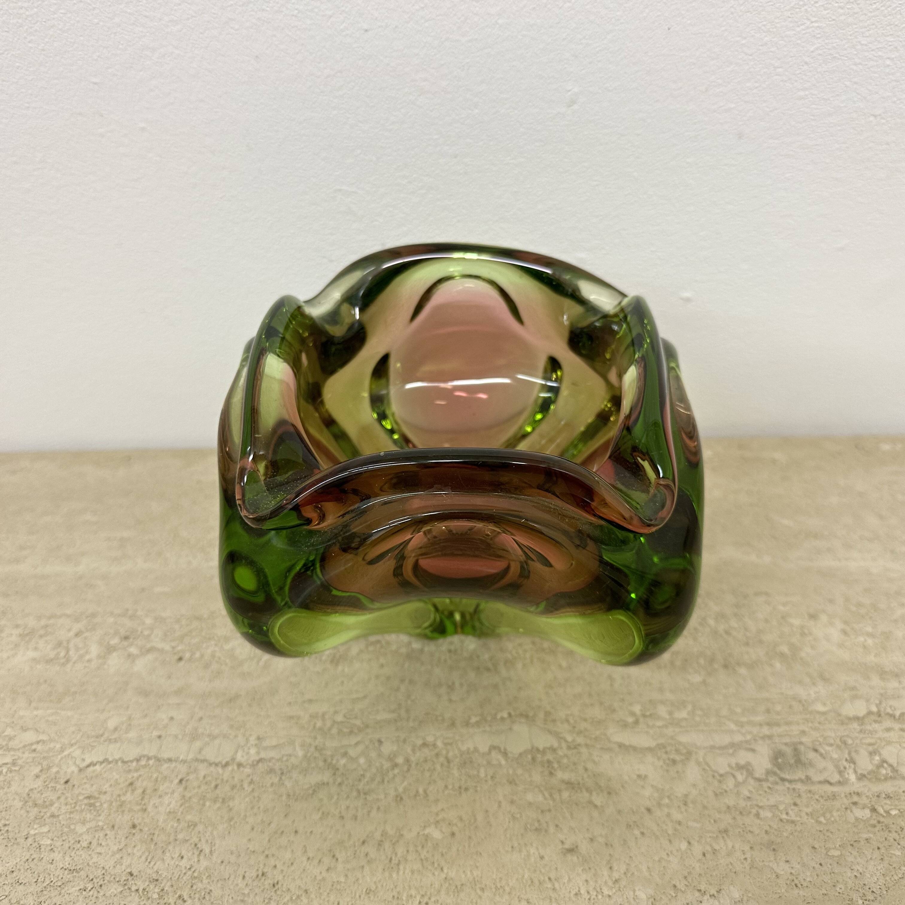 Mid century Murano glass bowl , 1970s