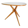 table d´appoint vintage base tripode design scandinave, bois, années 50