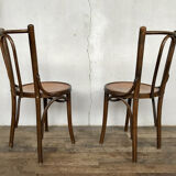 Pair of two vintage round bistro chairs