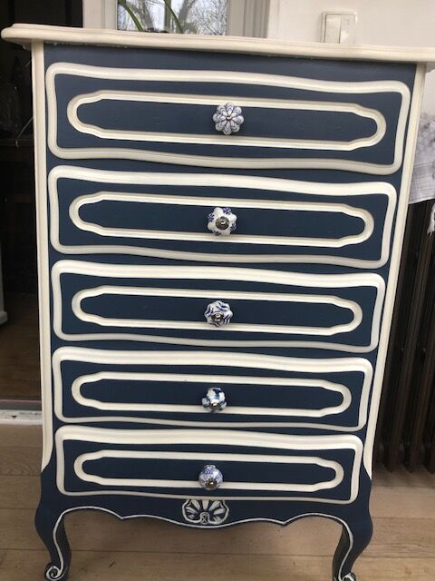 Blue chest of drawers