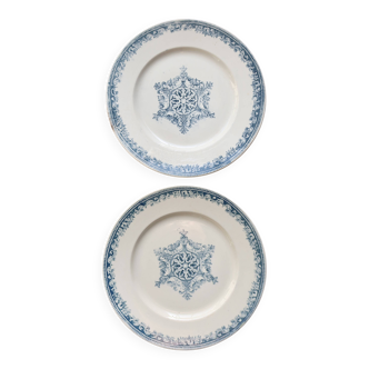 Antique ironstone plate from Creil and Montereau - Guirlande service