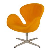 Fauteuil Swan Modèle 3320 jaune par Arne Jacobsen pour Fritz Hansen
