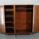 1930s Bauhaus Wardrobe by Vichr & Spol in walnut Finish, Czechoslovakia