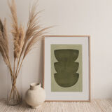 Painting on paper 30x40cm illustration dated and signed without frame M211