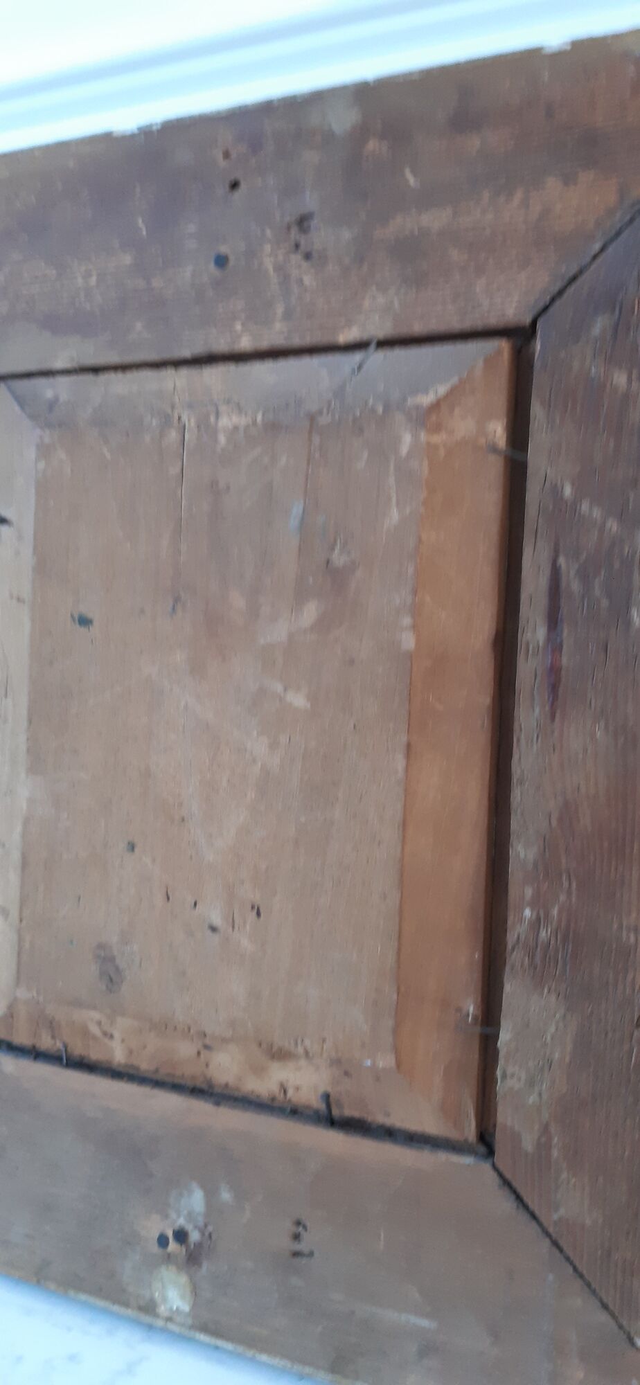 Old painting oil on wood fisherman signed XVIIIth