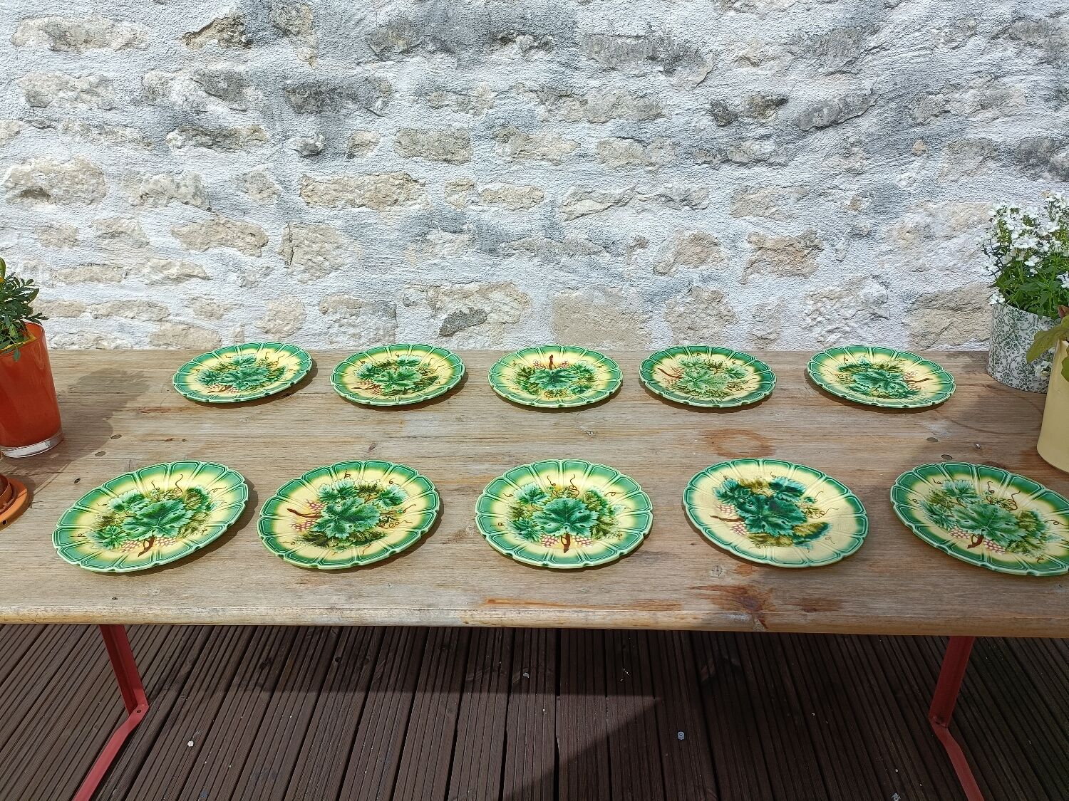 Sarreguemines dessert plate set