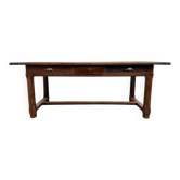 Farmhouse table, solid oak, 20th century.