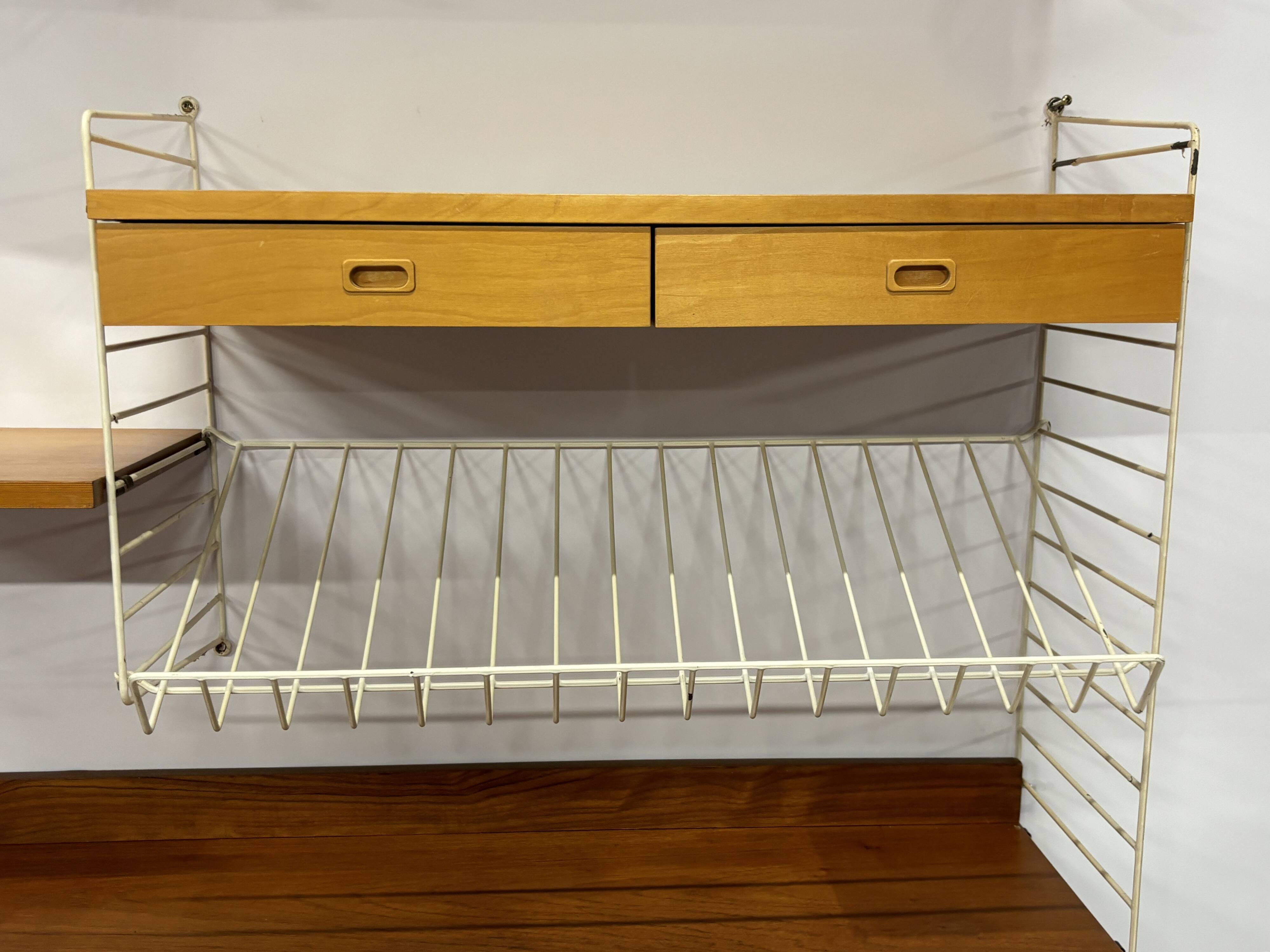 Système mural à cordes Nisse Strinning vintage 1960