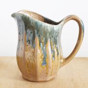 Art Nouveau inspired pitcher in flamed stoneware in the Denbac Rambervillers style