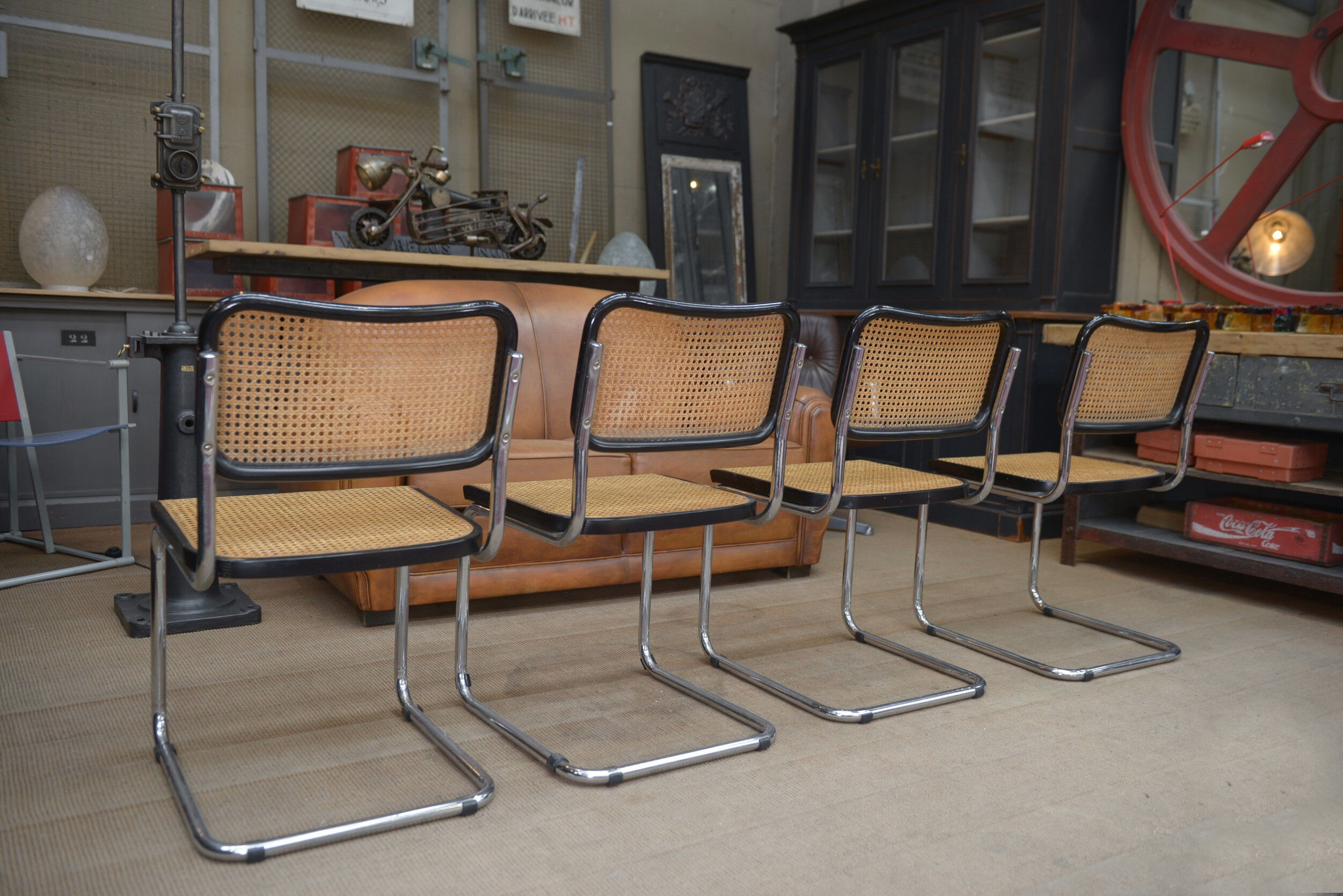 Lot de 4 Chaises Model B32 Cesca  Marcel Breuer 1970s