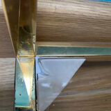 End of sofa 3 trays in smoked glass and brass-frame 70 year