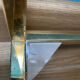 End of sofa 3 trays in smoked glass and brass-frame 70 year