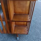 Old vintage English revolving bookcase