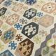 Tapis Kilim de luxe de style rare géométrique 9x11, tapis Kilim vintage de grande surface