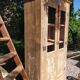 Renovated antique wooden wardrobe
