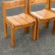 4 x Ate van Apeldoorn Dutch Brutalist Pine Wood Farmhouse Chairs