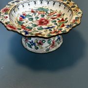 Pair of footed bowls in Canton enamel – China – floral decoration – F