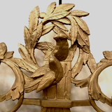 Miroir de style Louis XVI en bois et stuc doré XIX siècle, 122x72 cm