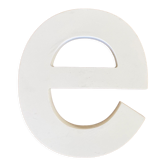 Wooden sign letter "e"