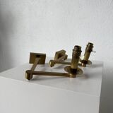 Pair of brass wall lights with articulated arms from the 70s