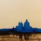 Signed watercolour painting in two colours "Twilight over Venice"