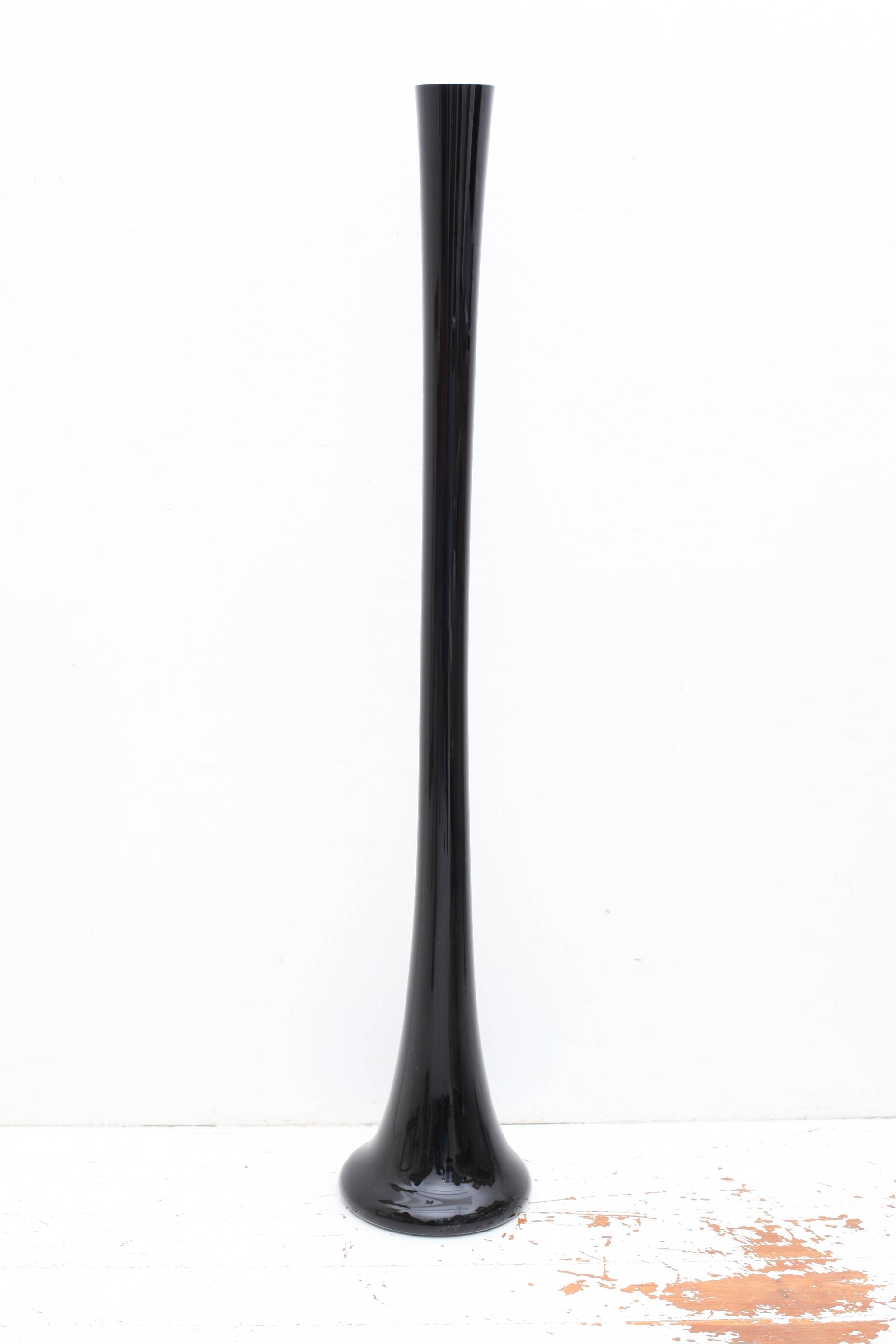 Large black glass vase 115cm
