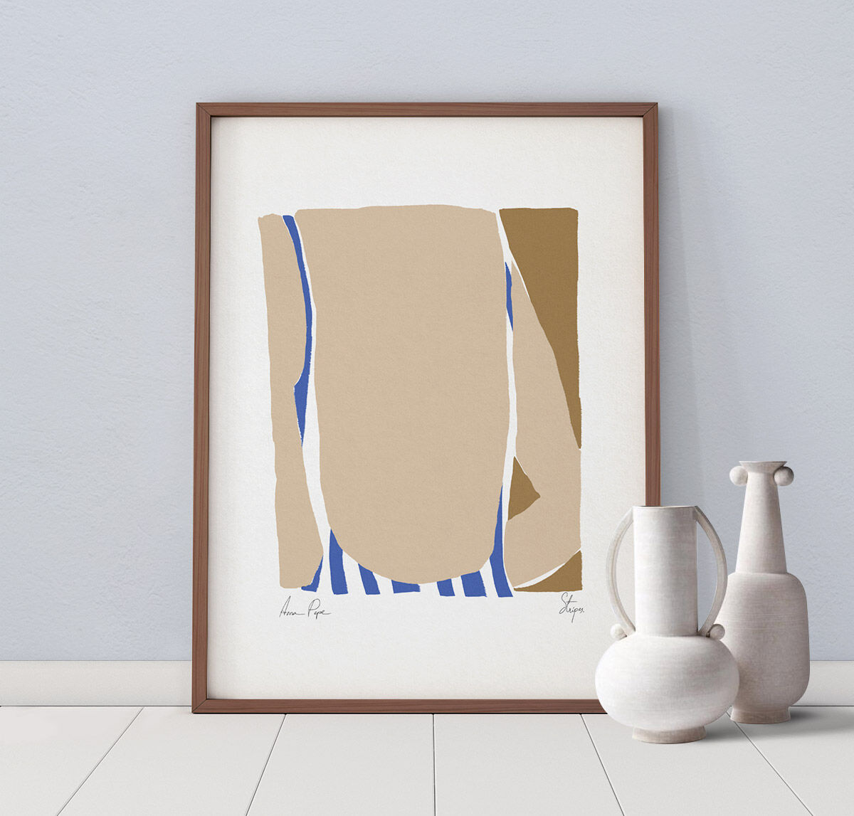 Framed female figure giclee art print 50x70cm