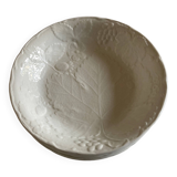 Set de 6 assiettes calotte en faïence anglaise Burleigh Davenport relief feuille de vigne et fraise