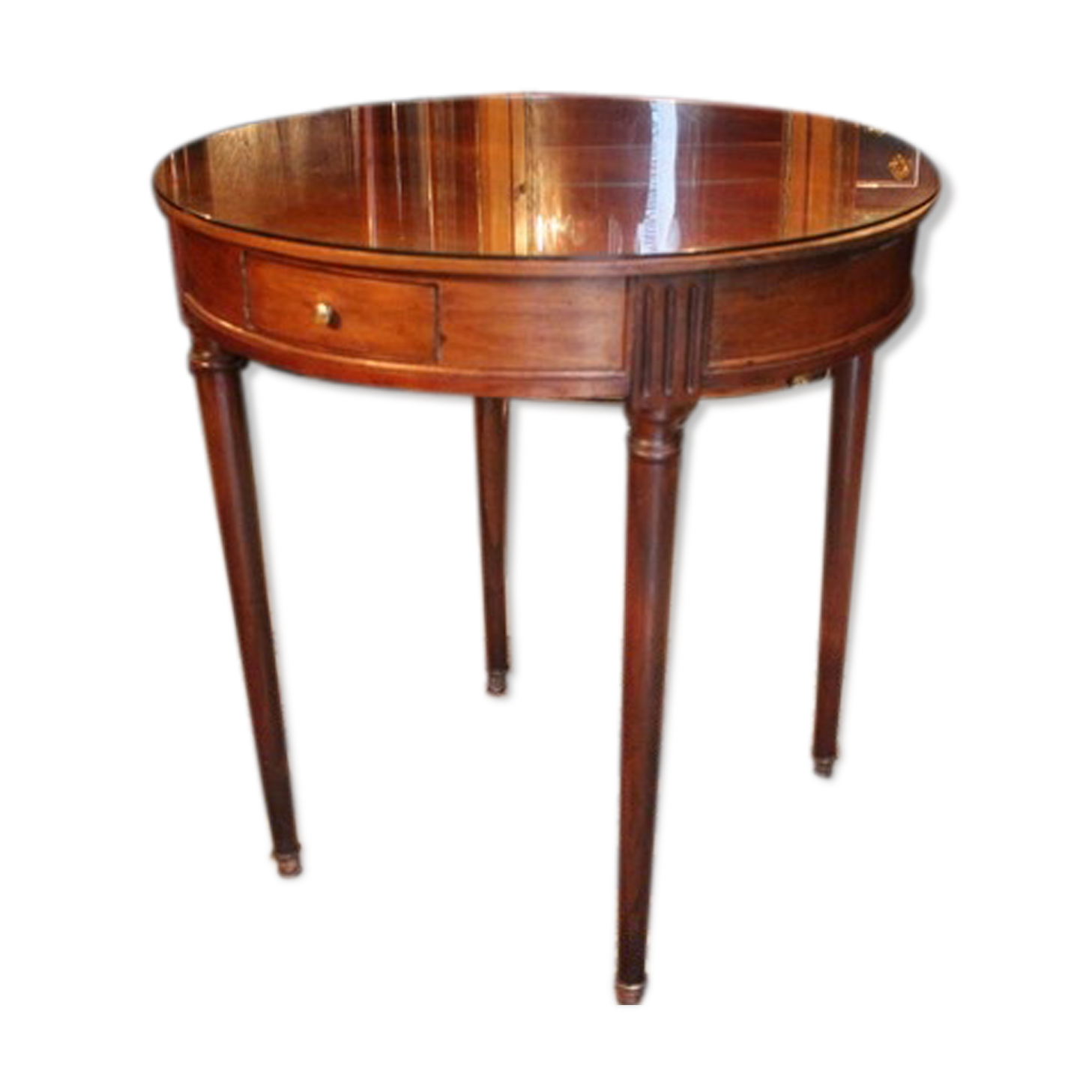 Solid walnut mahogany side table