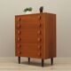 Teak chest of drawers, Danish design, 1960s, production: Denmark