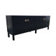 Brutalist black oak sideboard Belgium 1970s