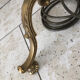 Lampadaire pied tripode en bronze vintage