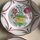 8 assiettes anciennes en faïence d’Art Clamecy décorée main