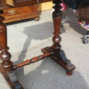 Baroque Viennese console in brown wood with a veined black marble top — late 19th century.