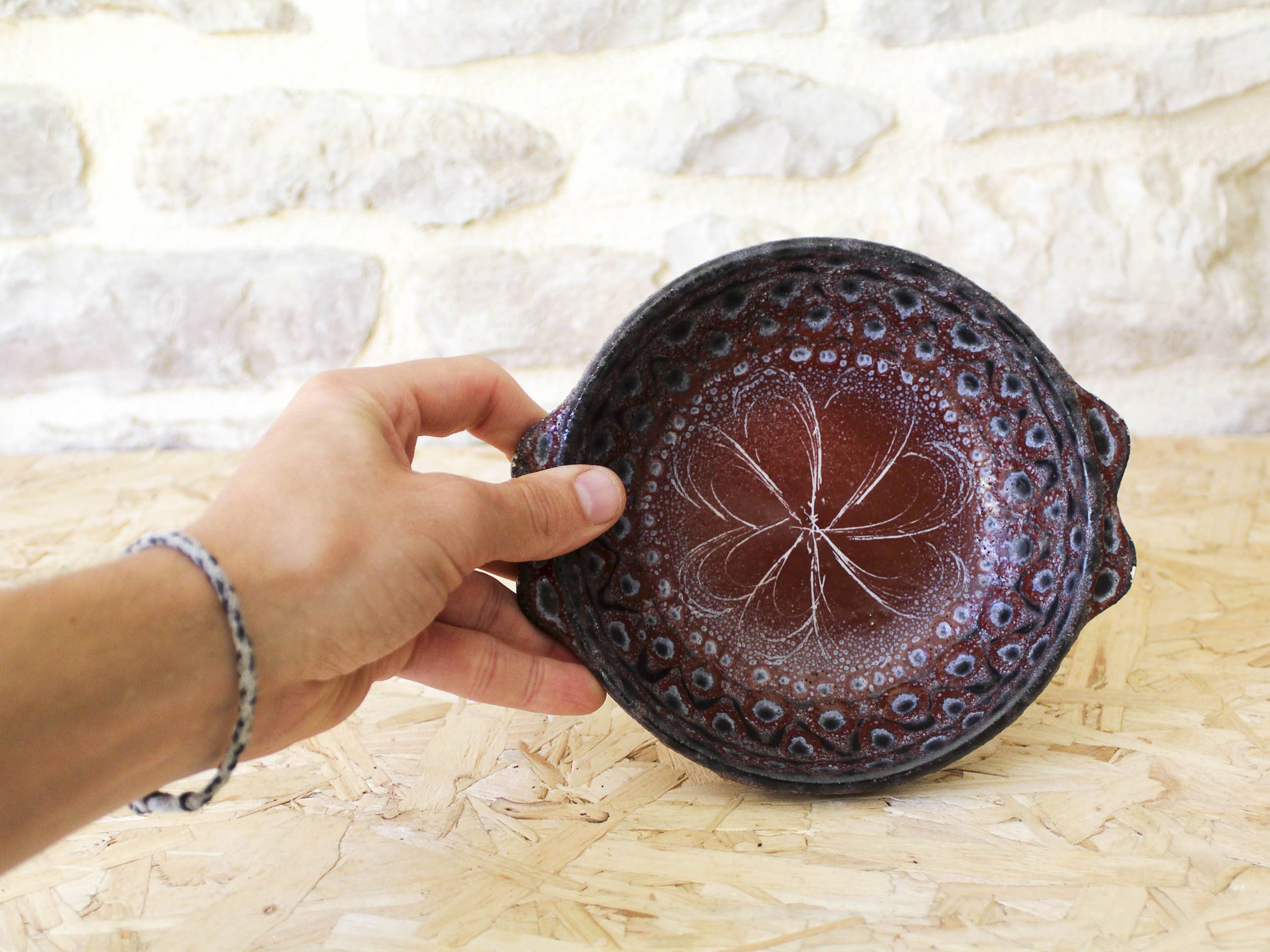 Empty ceramic pocket cup by Jean Austruy