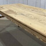 19th century farmhouse table in raw fir and chestnut