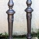 Pair of Grey Painted Wooden Pedestal Columns, Napoleon III Period