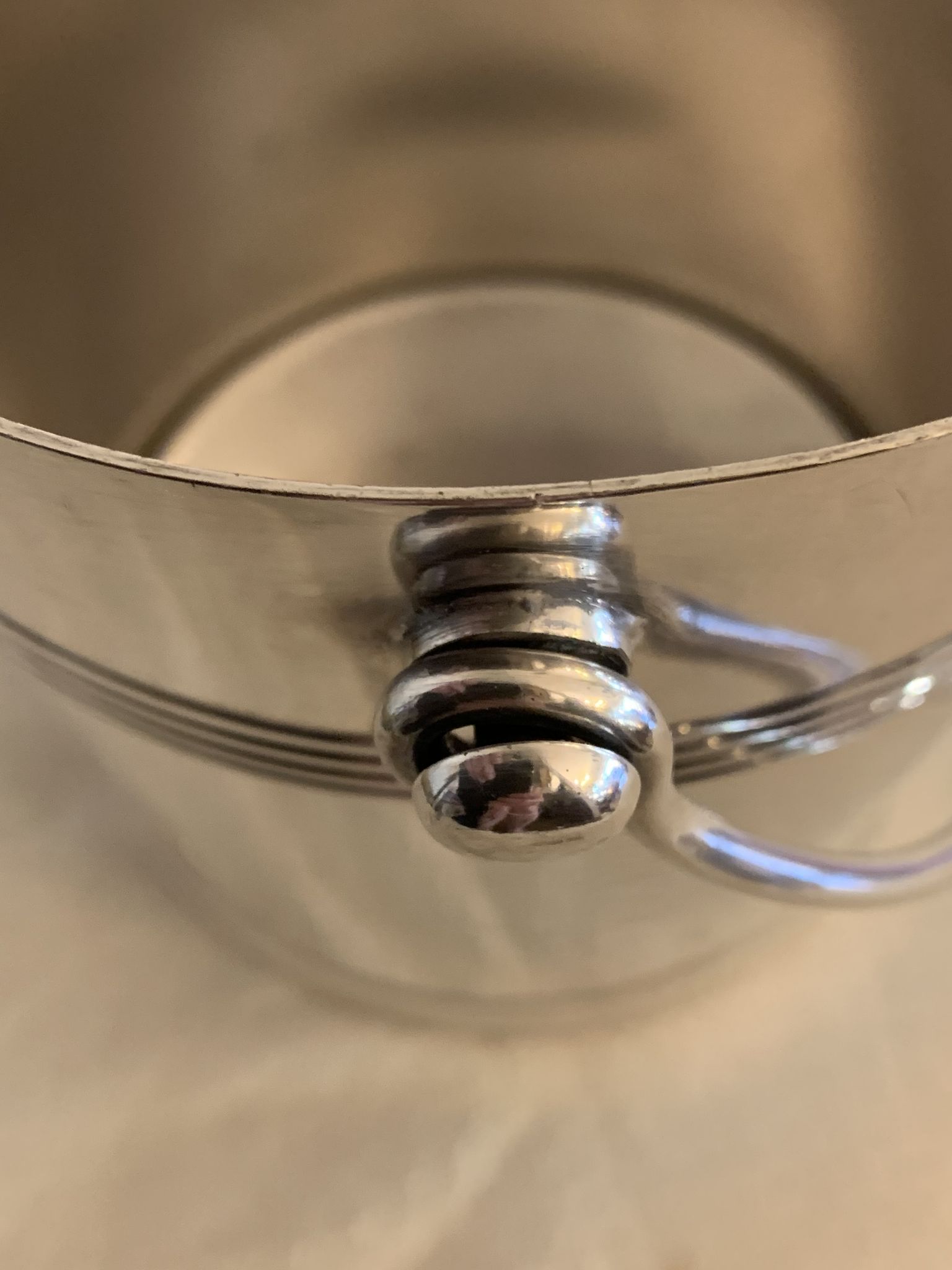 Pair of luc Lanel Christofle Gallia silver metal ice buckets 1940