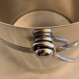 Pair of luc Lanel Christofle Gallia silver metal ice buckets 1940