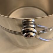 Pair of luc Lanel Christofle Gallia silver metal ice buckets 1940