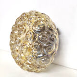 Ceiling lamp glass bubble champagne 70s